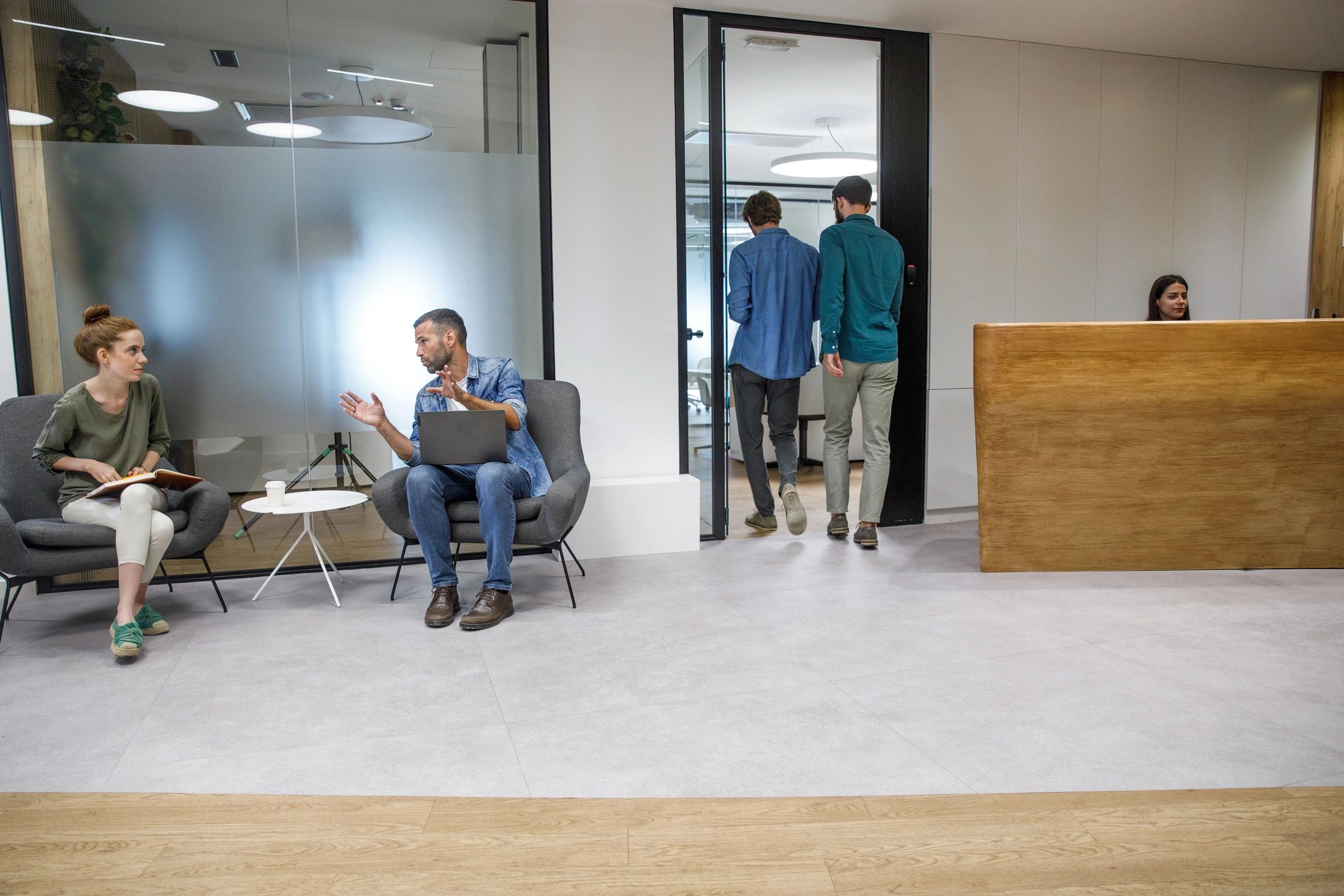 Modern office workspace representing organized commercial relocation planning