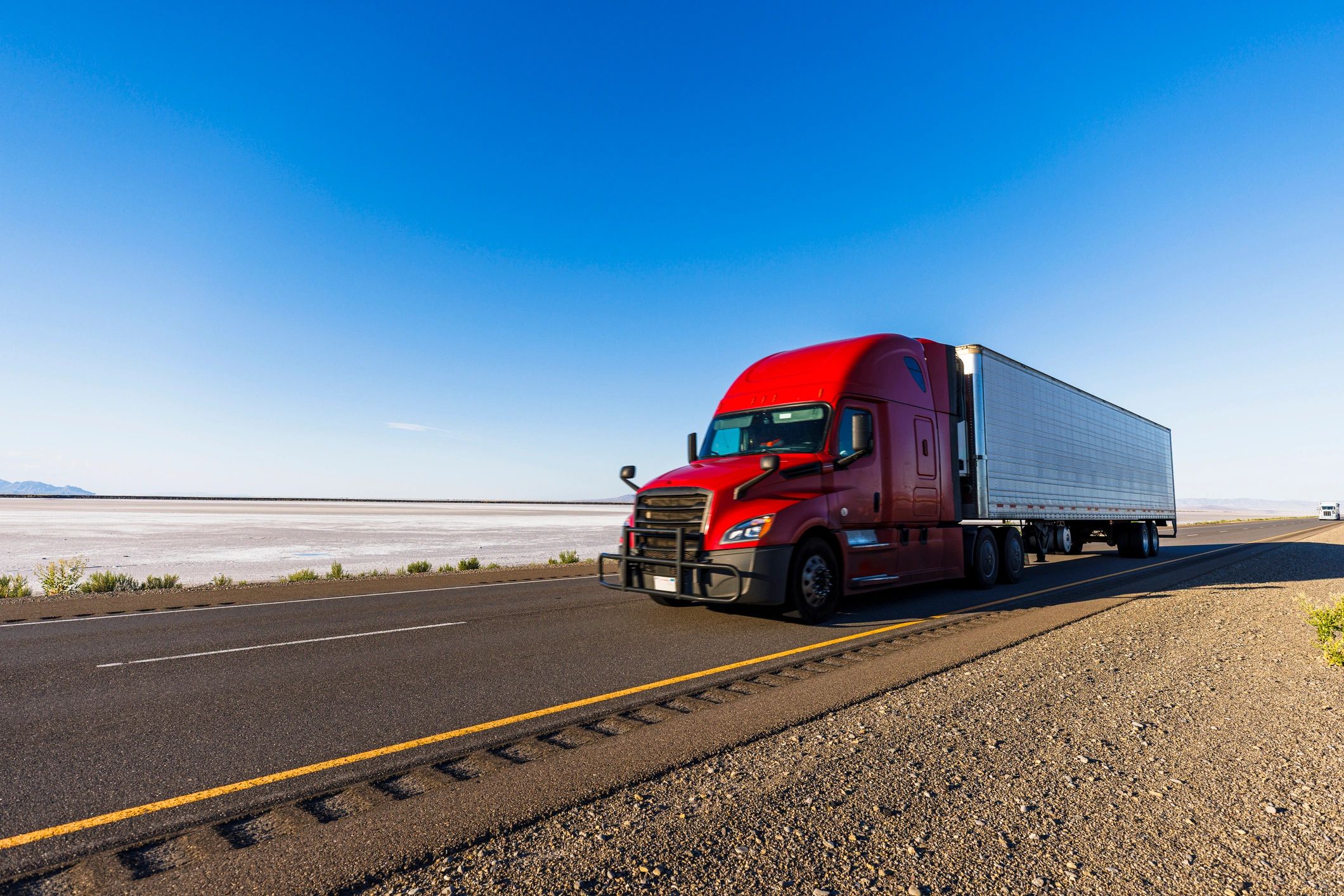 Freight truck providing transportation services